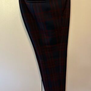 Jcrew navy blue and red patterned work pants